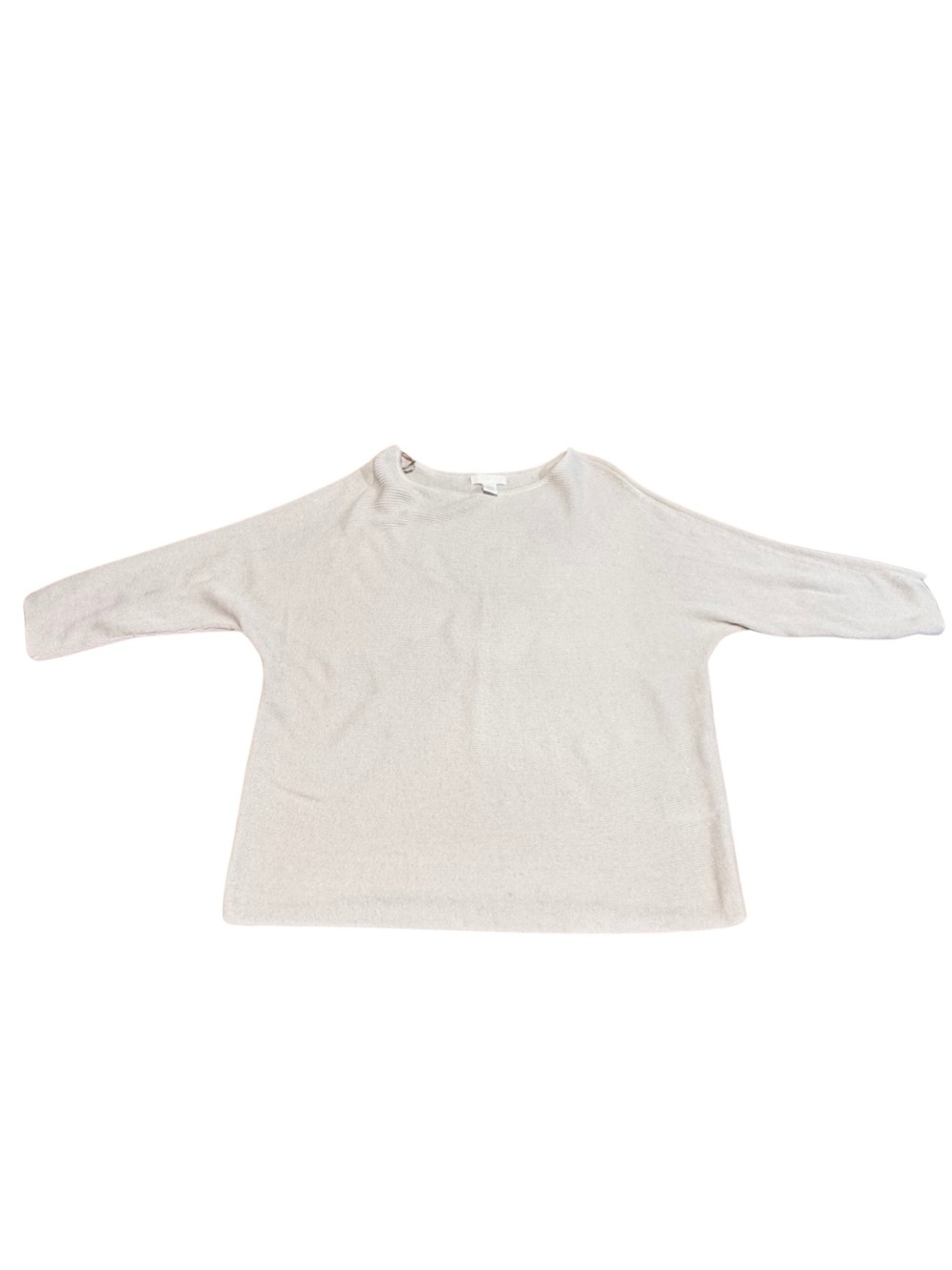 H&M Off-White Textured Dolman Sleeve Sweater Women’s XL Oversized Minimalist